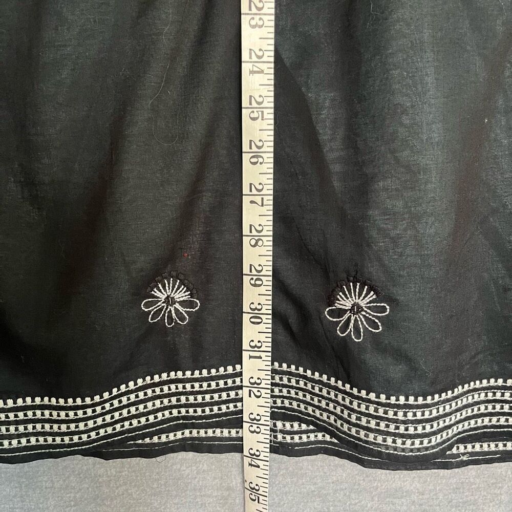 Plenty by Tracy Reese Sheer Cotton Dress Size 8 Embroidered Floral Resort Cruise - Picture 9 of 12